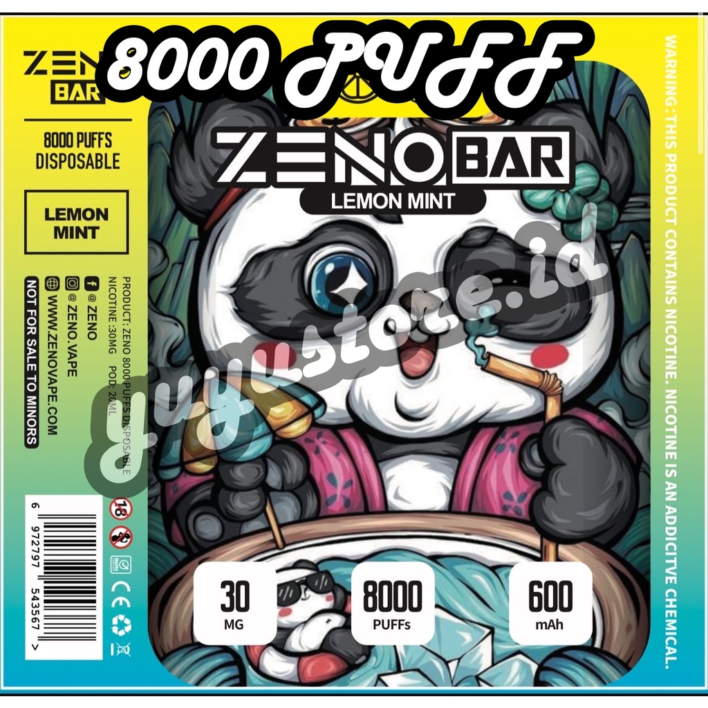 Zeno Bar Disposable Pods Bar Rechargeable / Vape Sekali Pakai - 8000 Puff All Flavors