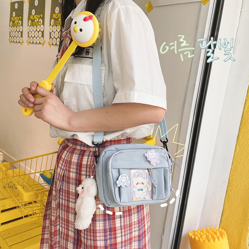 [BISA COD] S9999 Tas Canvas Tas Selempang Wanita Korea Sling Bag Perempuan Tahan Air Stylish