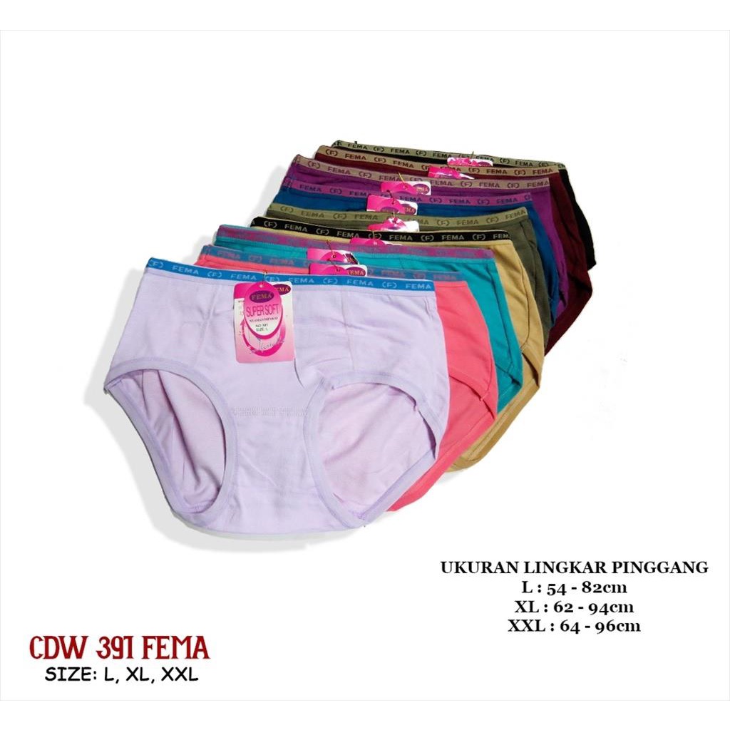 OTS 883 - Celana Dalam Wanita FM361364 Supersoft Elastis Underware Bahan Katun CD Dalaman Wanita Polos Sempak