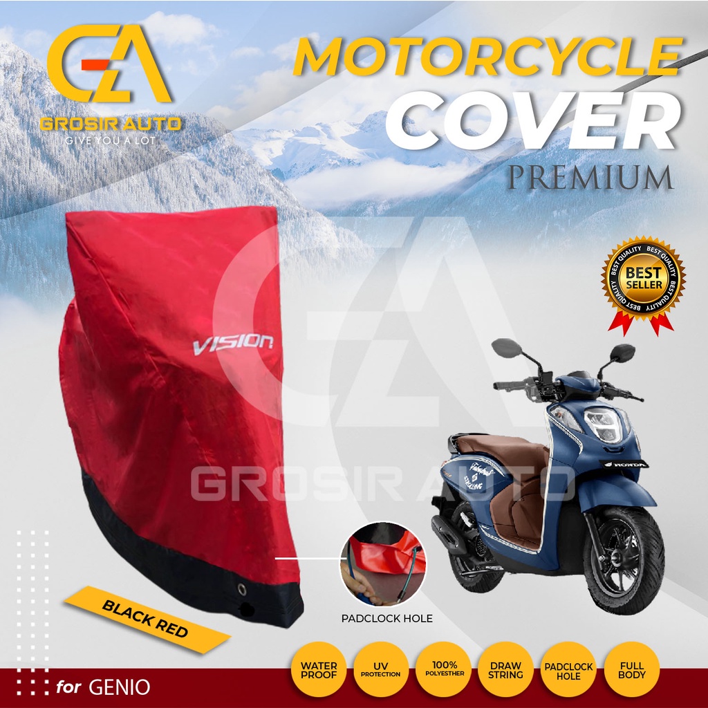 SARUNG PENUTUP BODY COVER / SELIMUT MOTOR GENIO VISION PREMIUM WATERPROOF