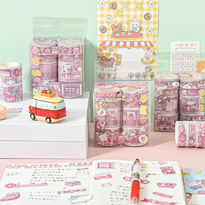 

Stiker Roll Box isi 8 roll / Stiker cute isi 8 Roll