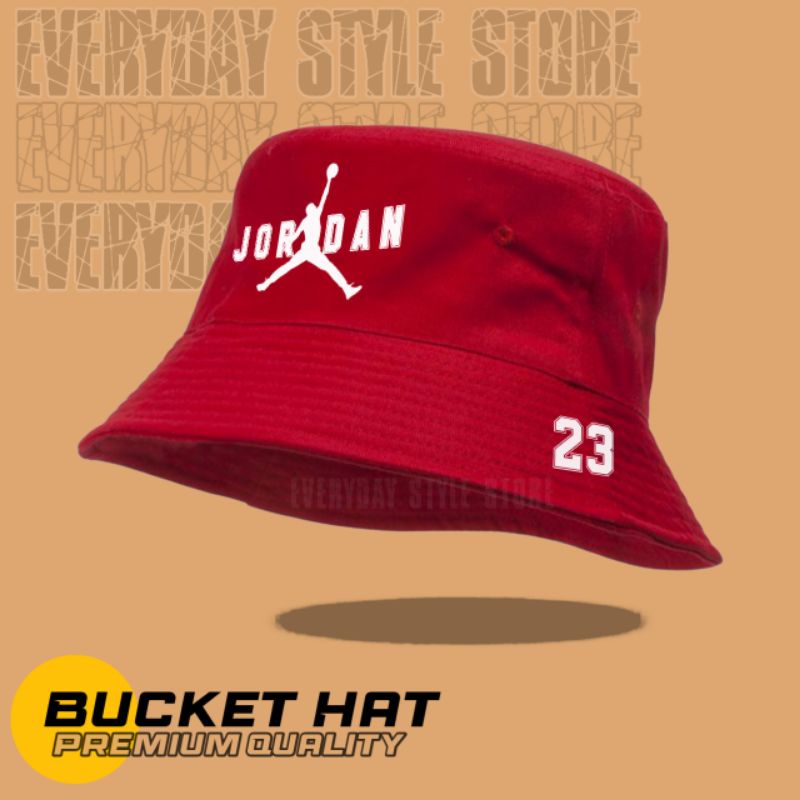 Topi Jordan 23 Bucket / Bucket Hat High Quality Pria Wanita Distro Logo Michael Jordan Air Jordan 23