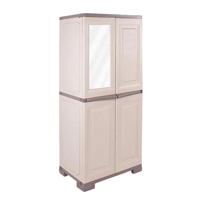 Olymplast OMC FGC Lemari Pakaian Laci Drawer Container Plastik Dengan Gantungan dan Cermin Tanpa Lac