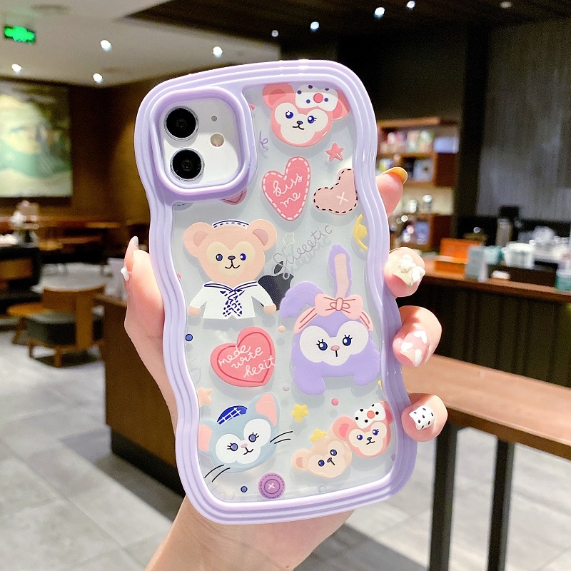 2 in 1 Casing iPhone 14 13 12 Pro MAX 11 X XR XS MAX Motif Kartun Lucu