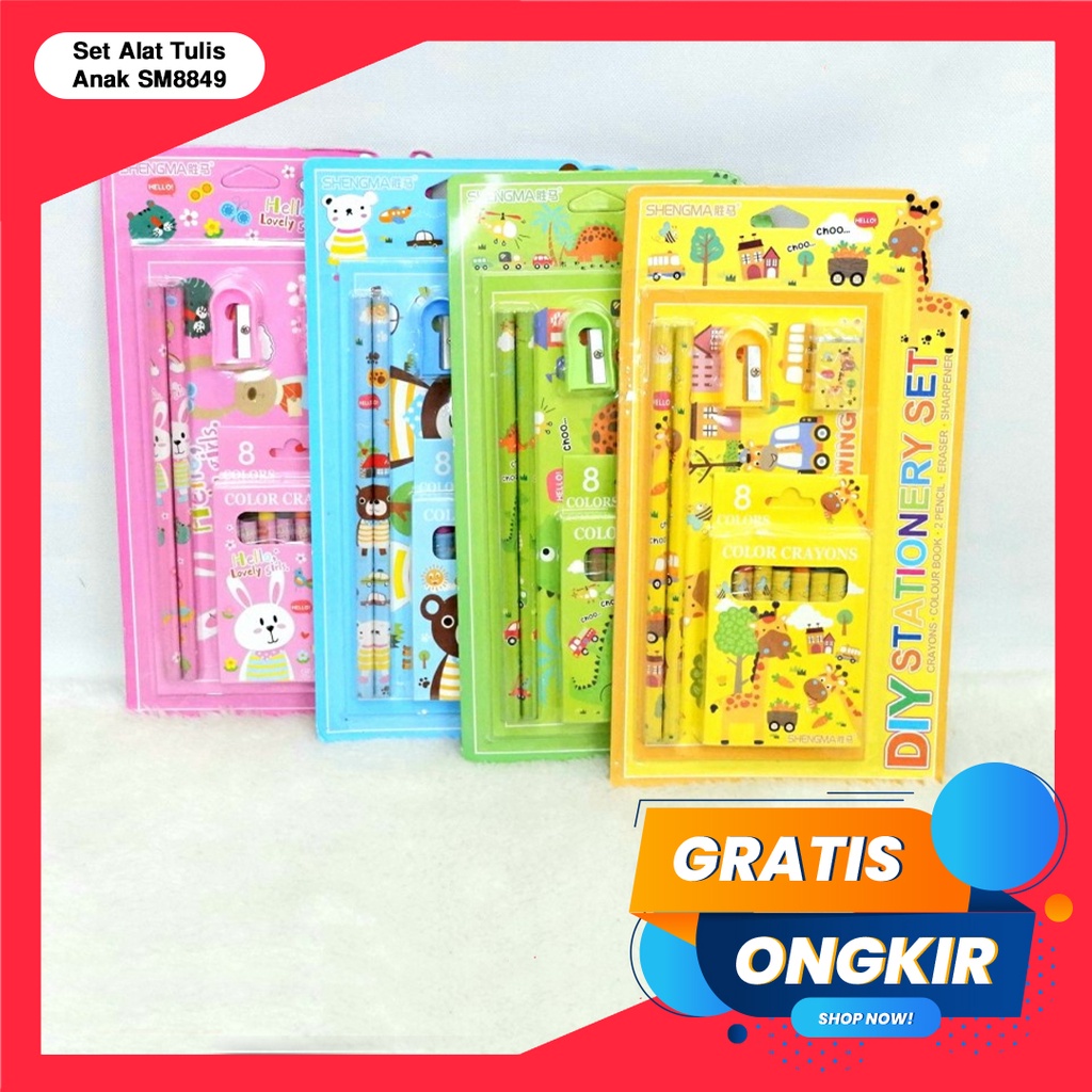 365 STATIONERY SET #40124 Buku &amp; Alat Tulis Anak / Karakter Fancy Gambar Lucu