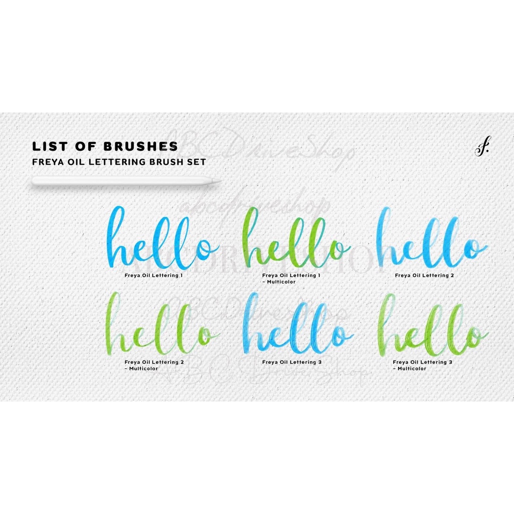 Procreate Brush - Multi-Color Artistic Lettering Brushes