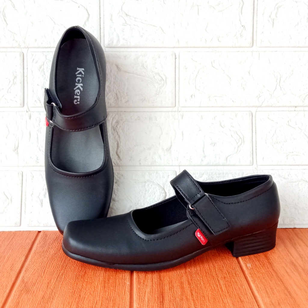 Kickers KH03 Sepatu Wanita Pantofel Paskibra Sekolah Hak 3cm Size 37-41