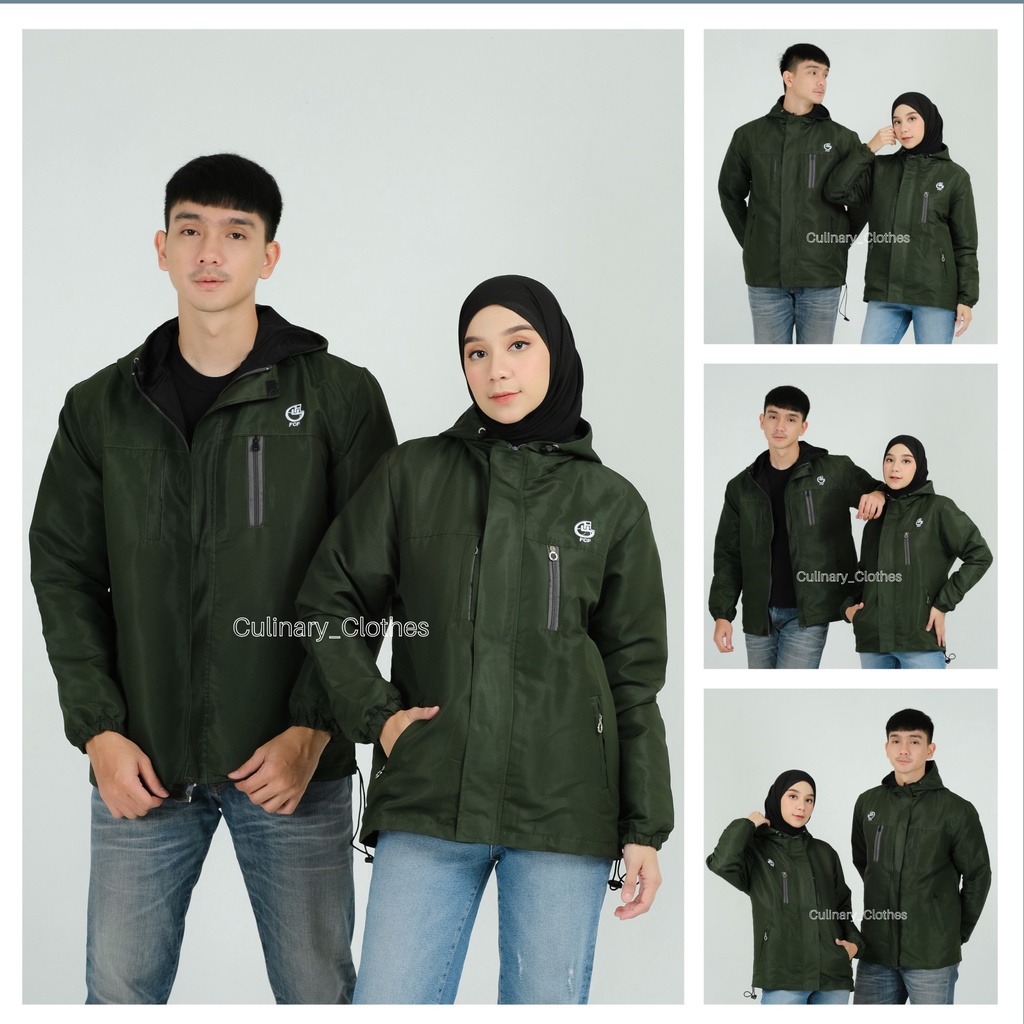 Jaket Pria Parasut Jumbo Waterproof Original FCF Size M L XL XXL / Jaket Gunung Pria Waterproof FCF