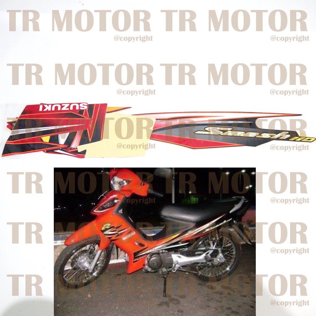 Stiker Motor Smash R 2009 Sticker Striping Lis Full Set Motor