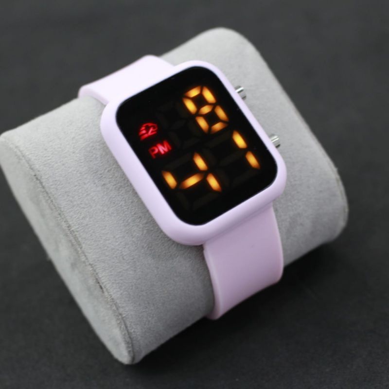 Jam tangan wanita LED Digital watch strap Rubber Jam tangan LED kekinian