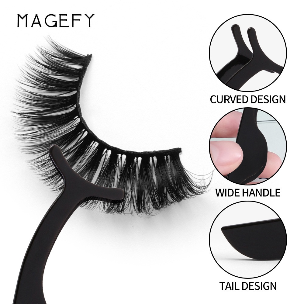 MAANGE5485 Eyelashes Curler Pinset Palsu Bulu Mata Hitam Fake Makeup Accessories