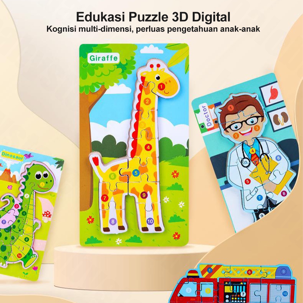 halobaby puzzle kayu mainan anak laki laki/edukasi puzzle/puzzle kendaraan