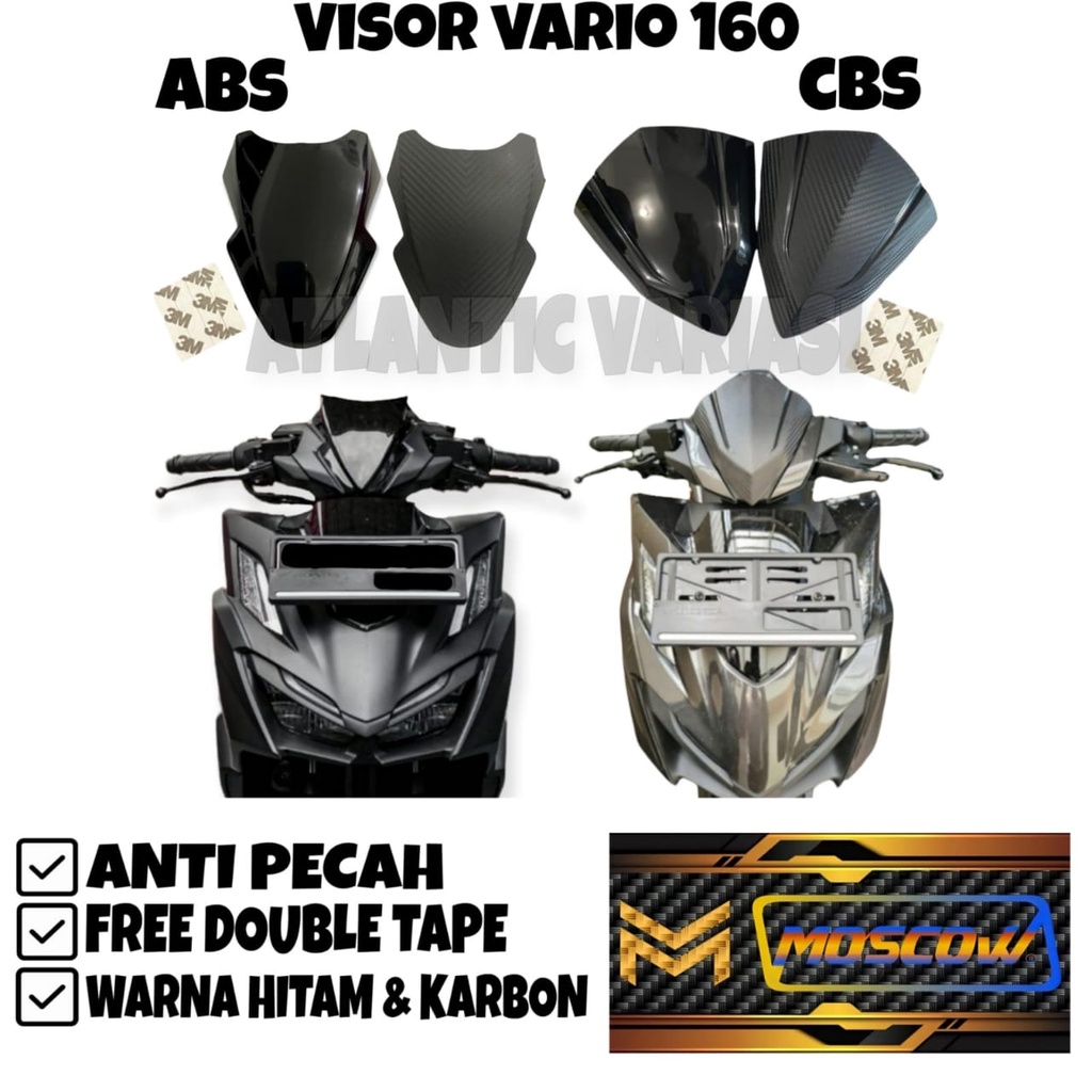 VISOR VARIO 160 ABS 2022 VISOR VARIO 160 CBS 2022 MODEL SEPERTI ORIGINAL HONDA HITAM NEW WINSIL VARI