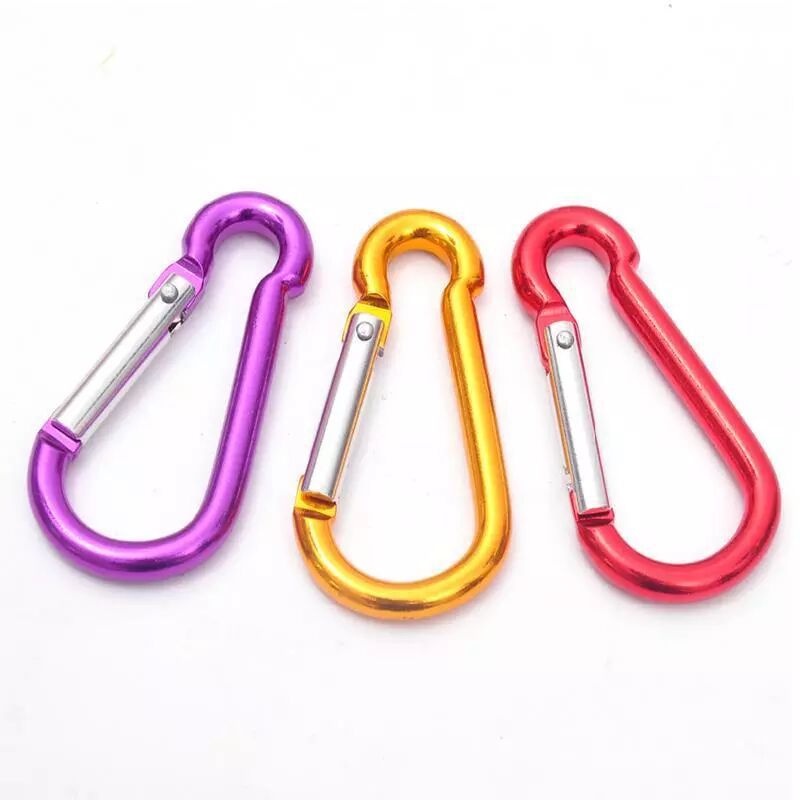 1pc Gantungan Kunci Carabiner Mini Bentuk Labu Bahan Aluminum Alloy Untuk Outdoor / Camping