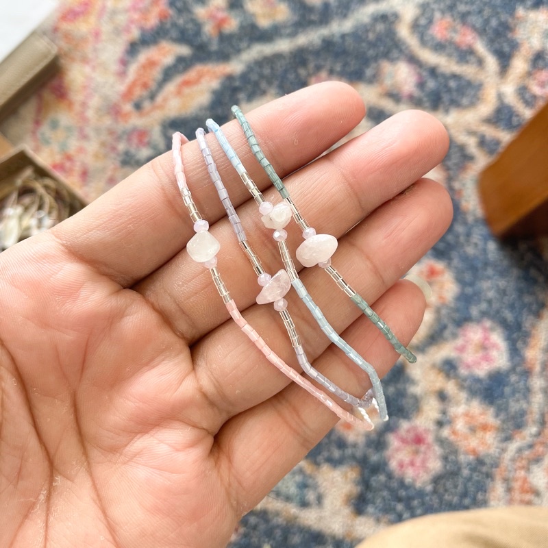 Meetha Bracelet / Gelang Minimalis / Gelang Tali / Gelang Wanita / Gelang Batu Alam / Gelang kekinia