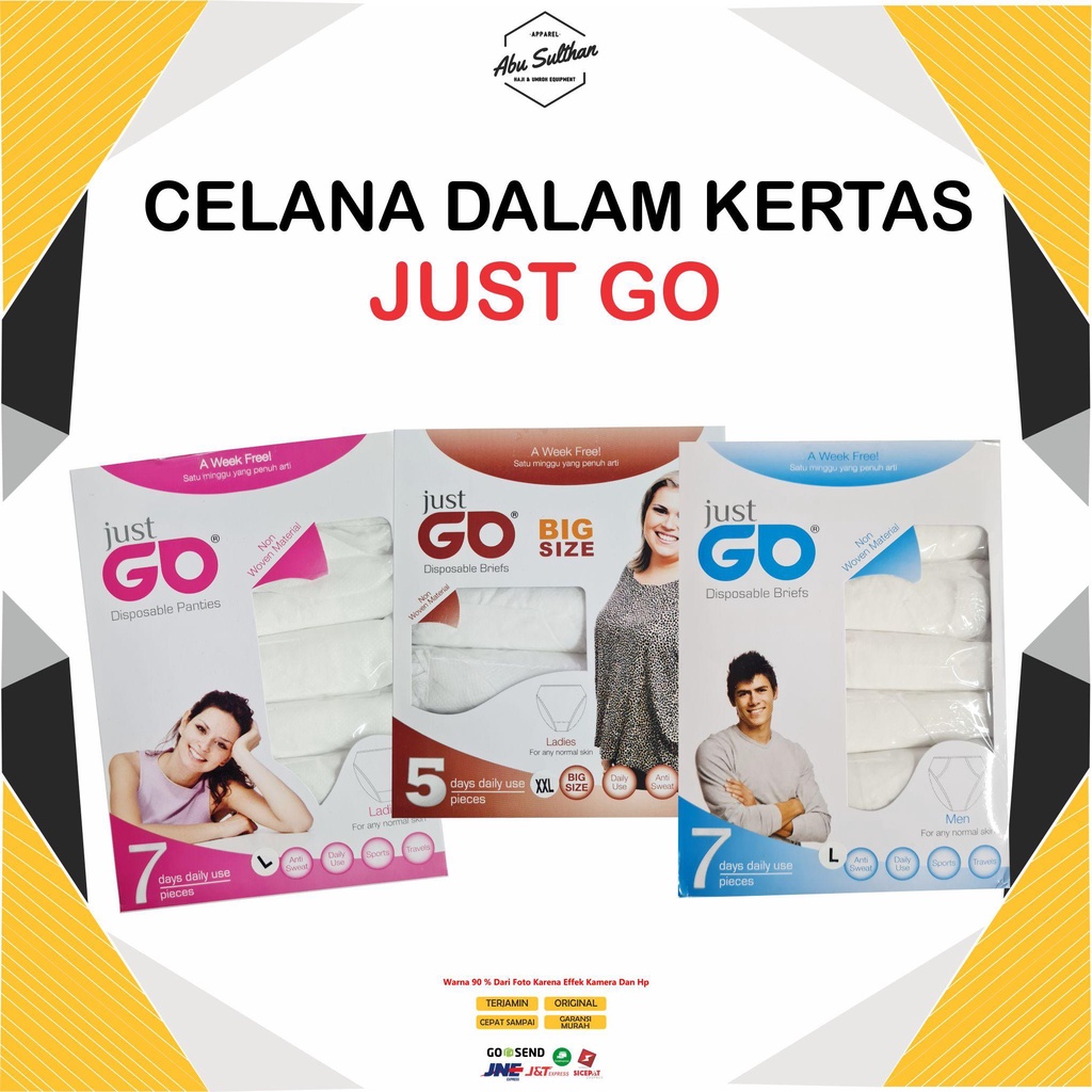 Celana Dalam Sekali Pakai Pria dan Wanita Just Go Celana dalam kertas