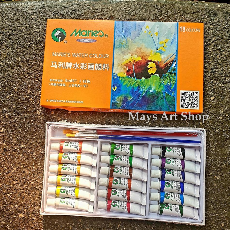 

Diskon Gembira Maries Watercolor 18x5ml dan 12 x 5ml / Cat Air Maries 18 dan 12 Warna / Watercolour E1327