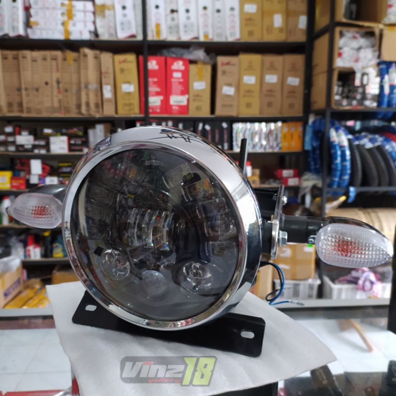 Lampu depan rx king new bulat original || full set