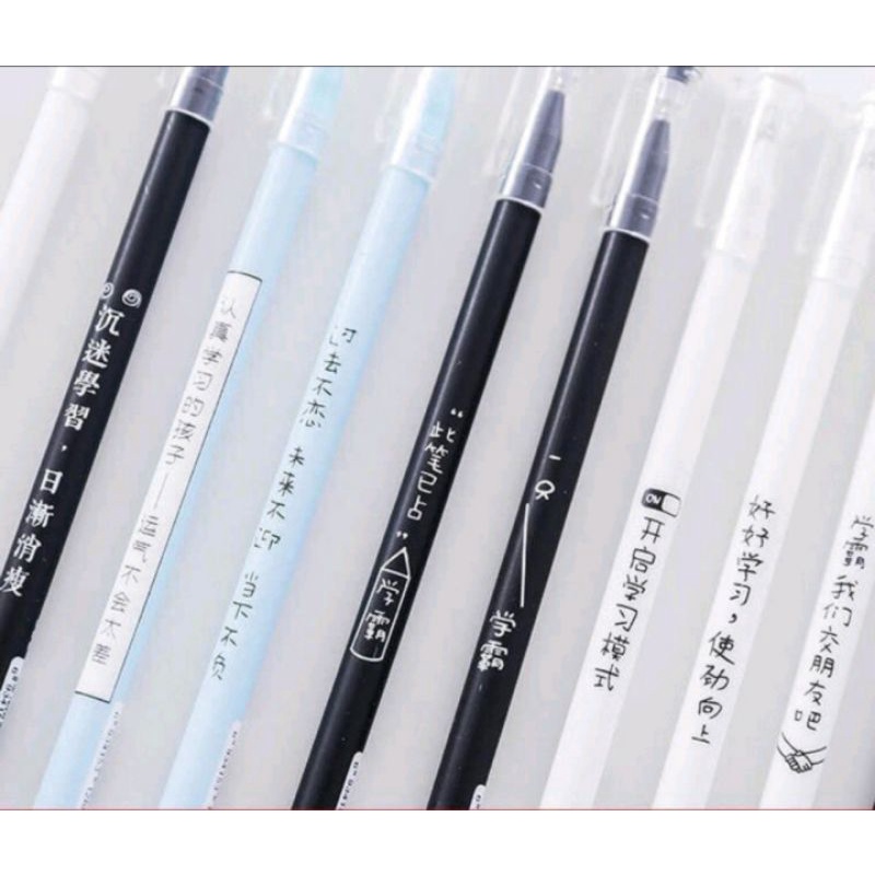 PEN MOTIF TULISAN JEPANG CUTE TINTA WARNA HITAM