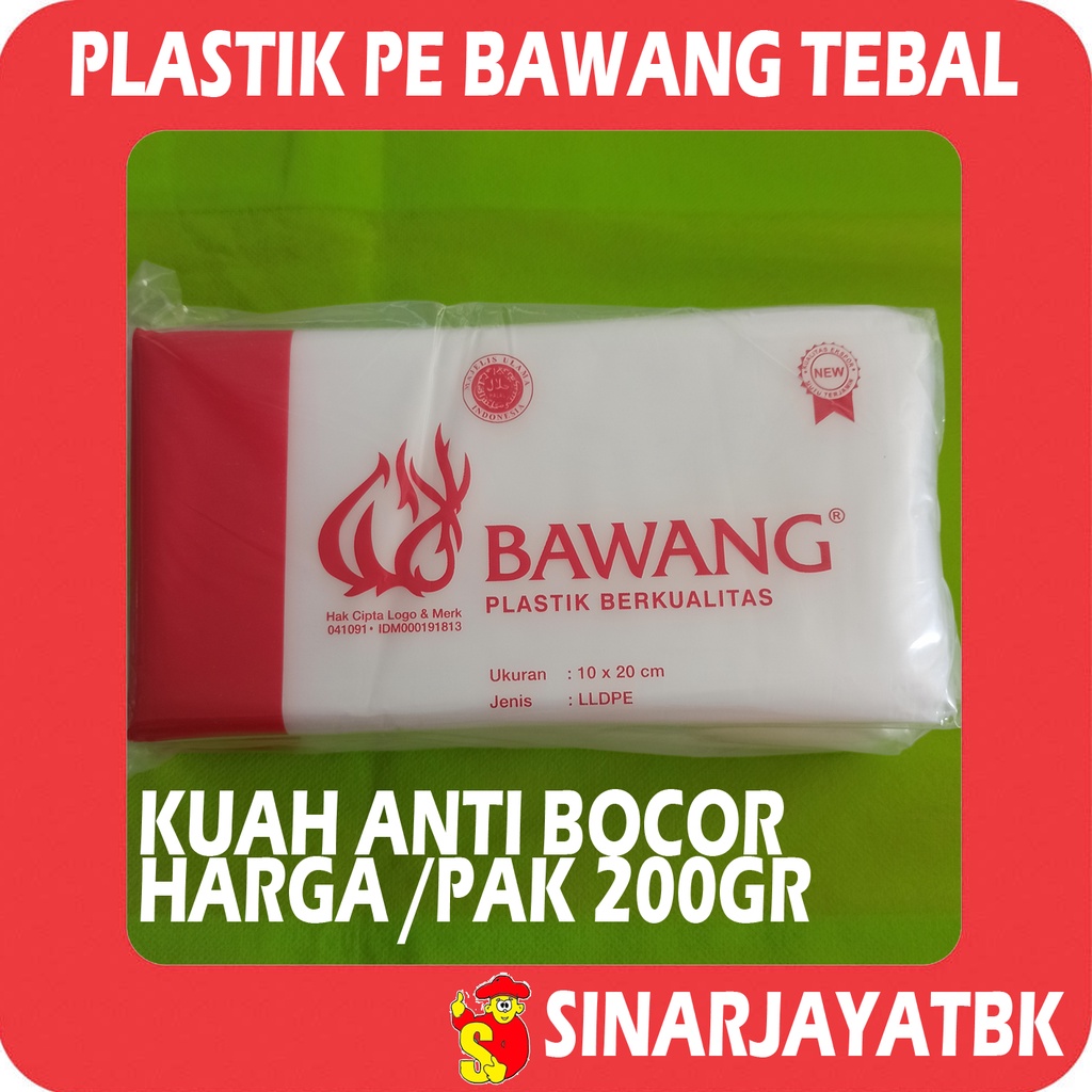 Plastik PE 10x20 Bawang Tebal