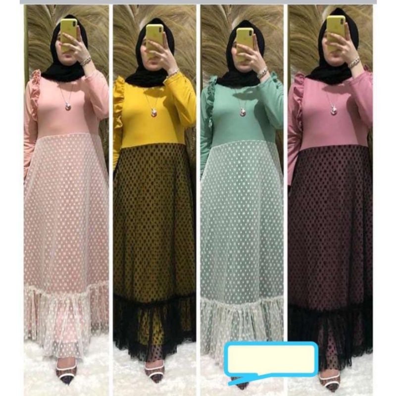 Sale Gamis tile import atasan kaos
