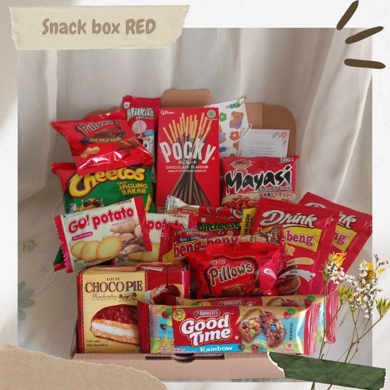 

/SNACK BOX RED EDITION/KADO ULTAH ANNIVERSARY WISUDA MURAH