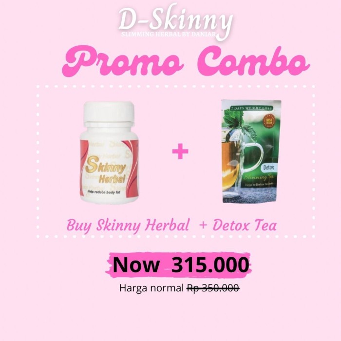 

ORIGINAL MURAH Promo Combo Skinny Herbal dan Detox Tea