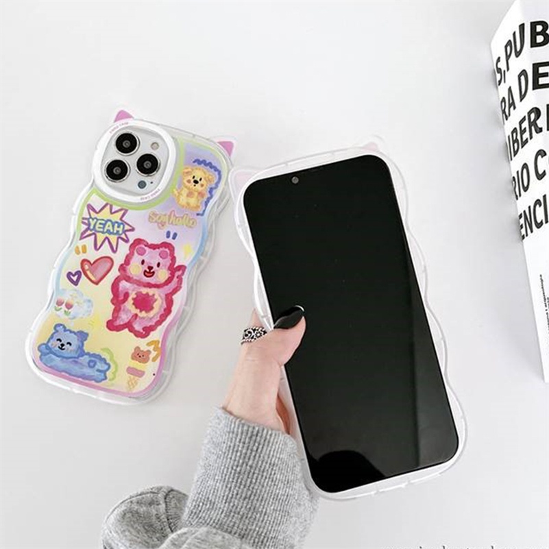 Soft Case Silikon Motif Kartun Graffiti Monster Untuk iPhone 14 13 12 11 Pro Max X Xr Xs Max 8 7 6 6s Plus