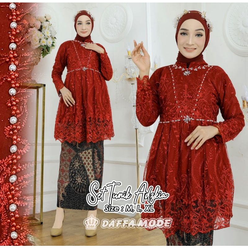 Kebaya Blouse Tunik Azkia / Kebaya Modern / Kebaya Payet / Kebaya Wisuda / Kebaya Brukat / Kebaya Pesta / Kebaya Lamaran