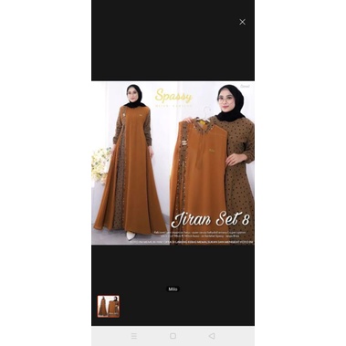 gamis set rompi terpisah