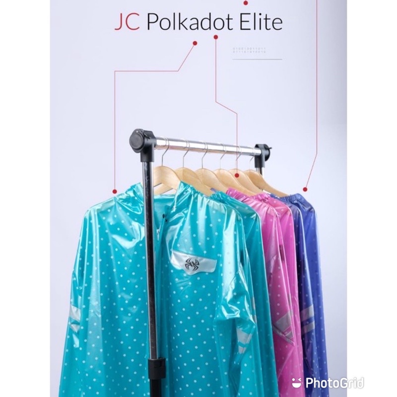 Jas Hujan Stelan Polkadot Elite Spin Jaket Celana Pria Wanita Setelan Dewasa Onde Murah Bagus