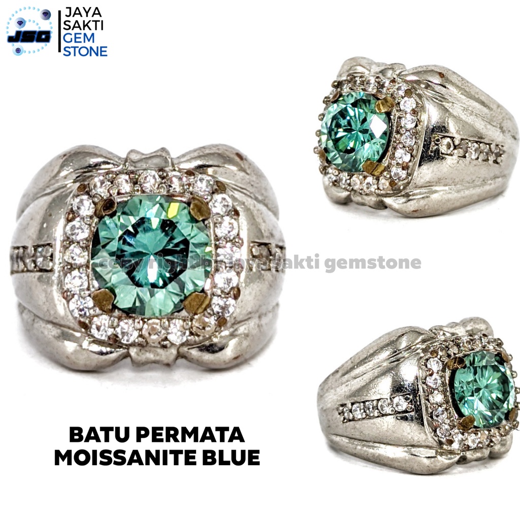 Batu Permata Blue Diamond Moissanite BDM02