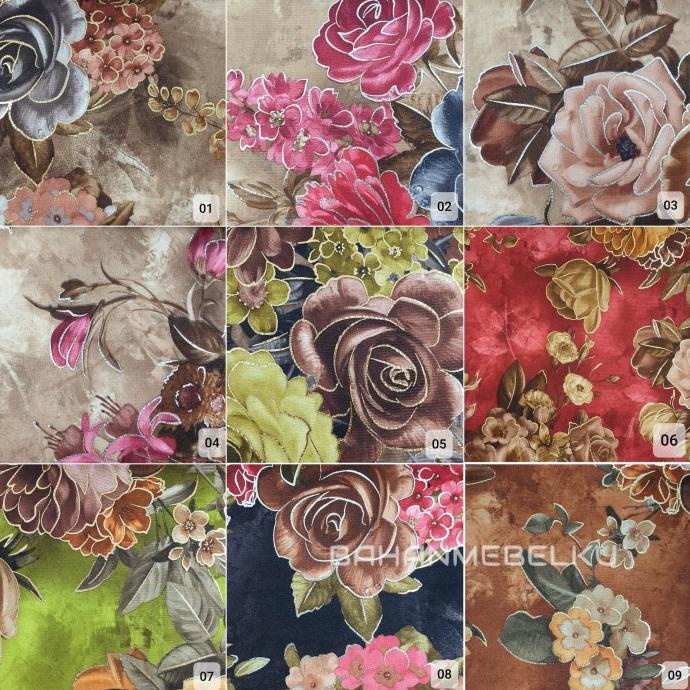 KAIN CORAK - AKIRA - VELVET BELUDRU - INTERIOR SOFA KURSI FURNITURE