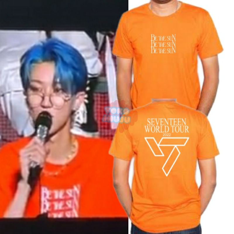 Baju Kpop Seventeen  Kaos ORANYE Be The Sun Konser