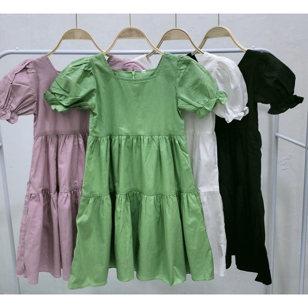 Jimmedy.id - Dress Anak Perempuan Kekinian Umur 3-7 Tahun Bahan Katun