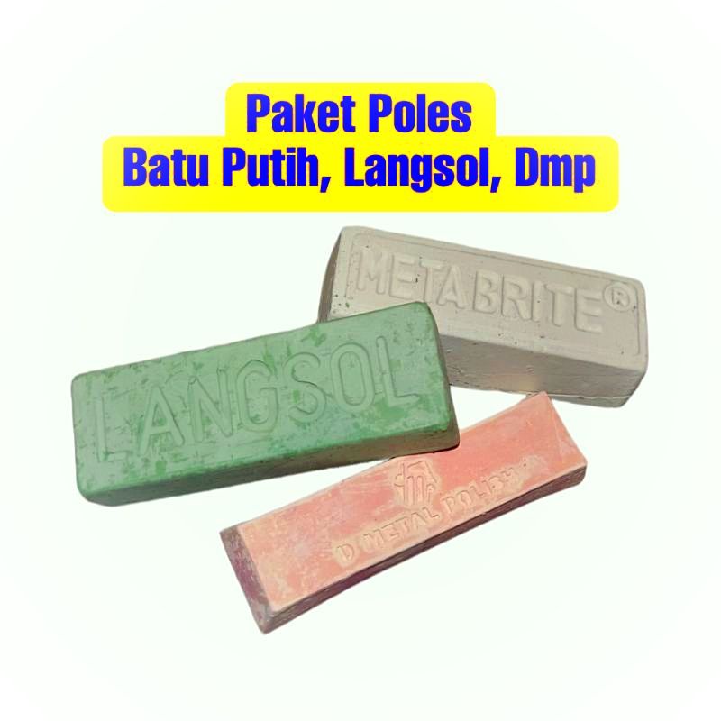 PAKET BATU POLES PUTIH LANGSOL DMP (dasar sampai finishing)