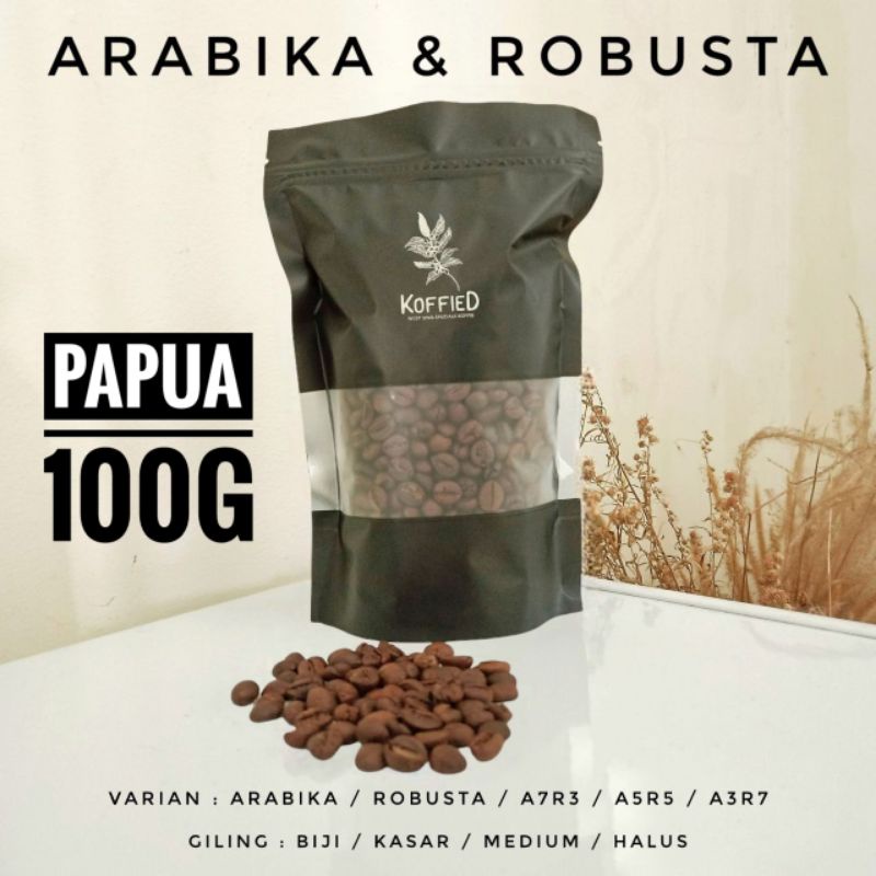 

Kopi Roasted Bean Papua WAMENA ARABIKA ROBUSTA PAPUA 100g