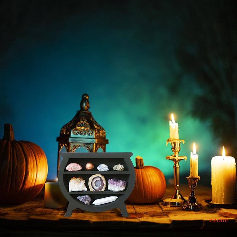 Rak Penyimpanan Multifungsi Bahan Kristal Cauldron Untuk Dekorasi Halloween
