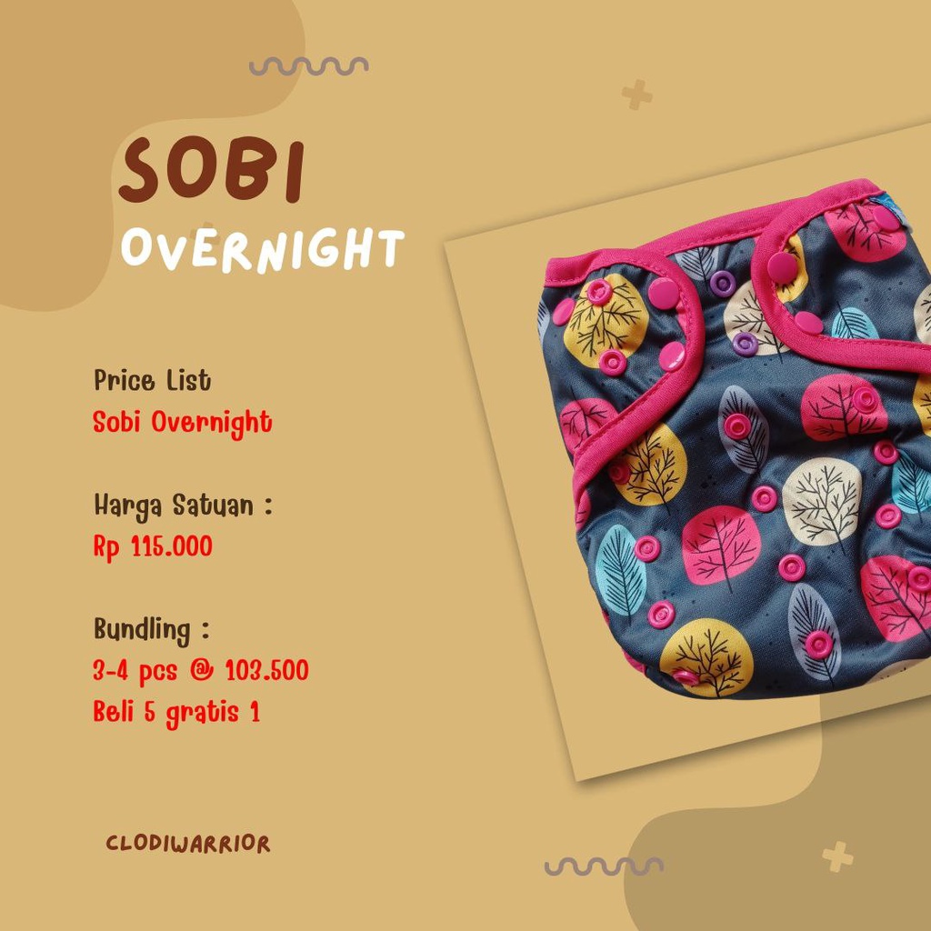 CLODI SOBI OVERNIGHT insert bamboo | clodi untuk malam hari