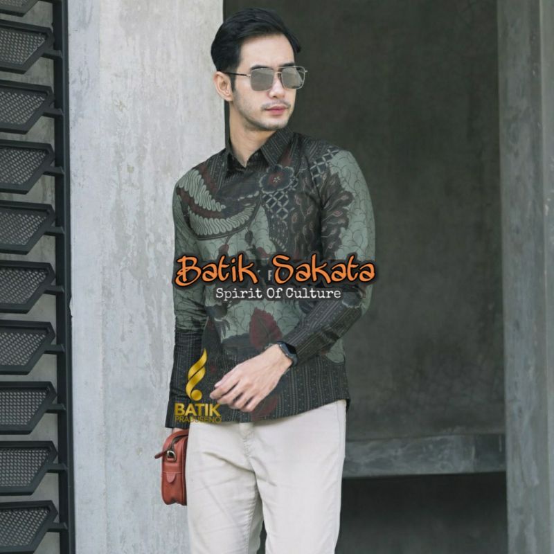 SELIRANG Kemeja Batik Pria Slimfit Premium Lengan Panjang Bahan Katun Halus Sragenan Lapis Furing