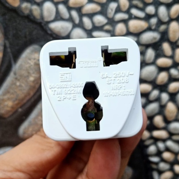Adapter Colokan Kaki 3 Over Steker Listrik SNI