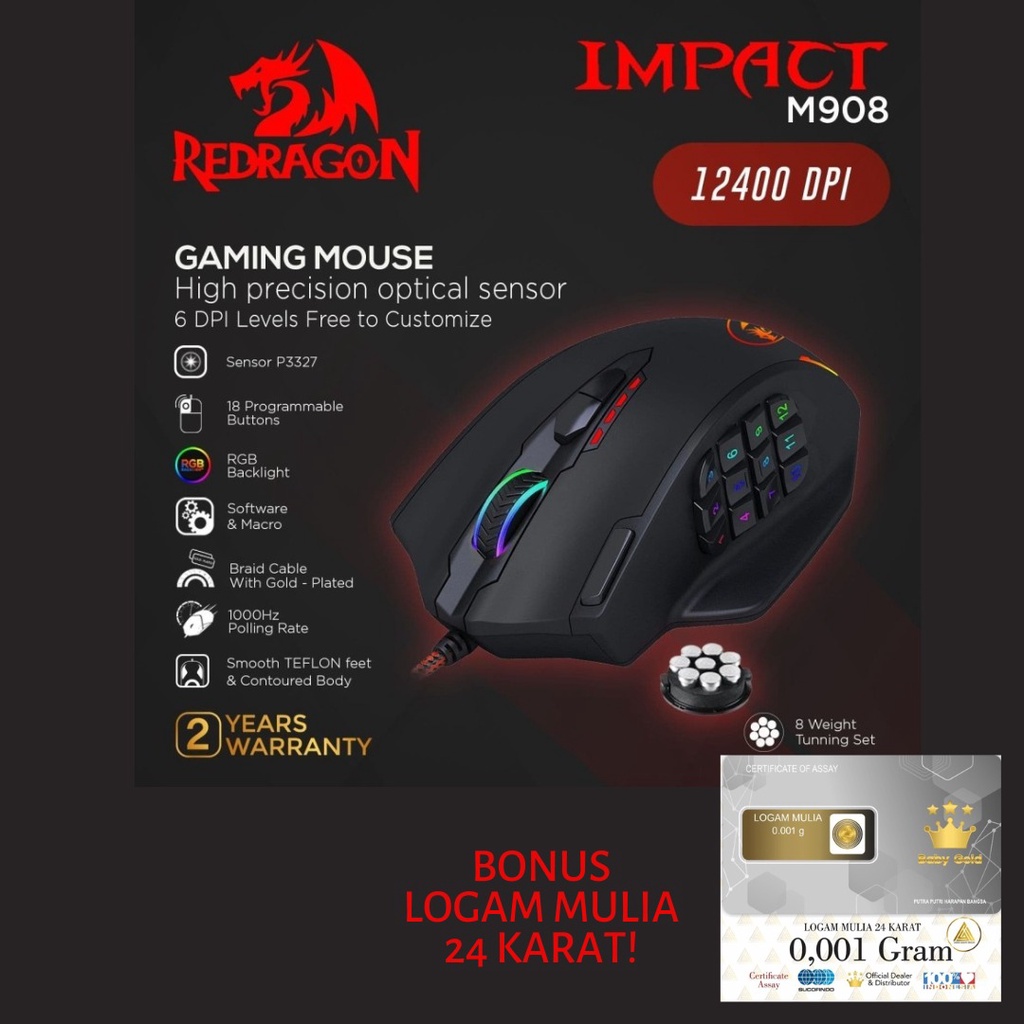 Mouse Redragon Gaming Mouse IMPACT - M908