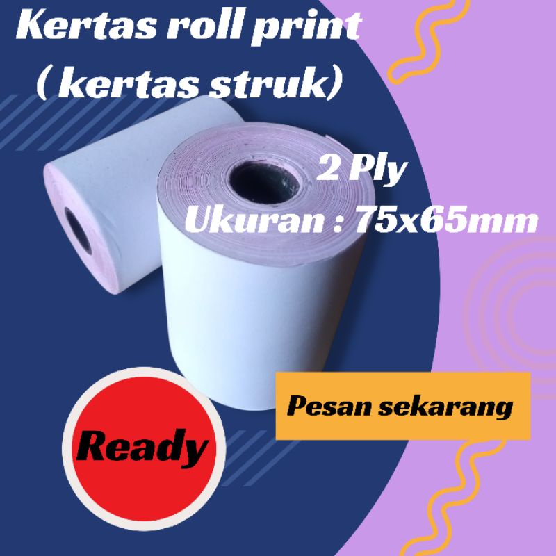 

Kertas kasir/ struk HVS 2 Ply 75x65
