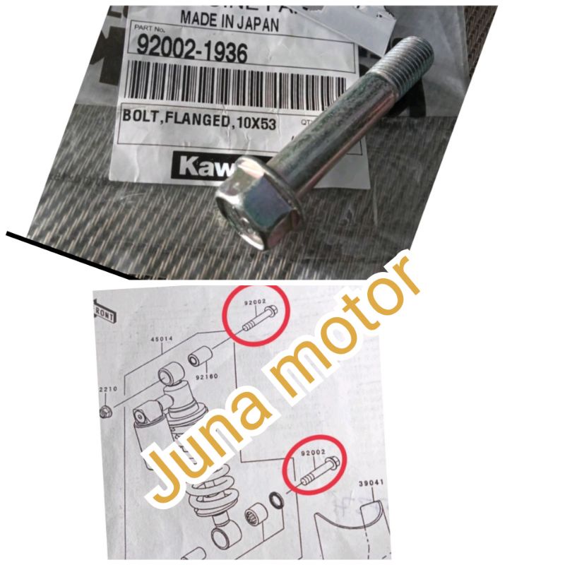 baut mono shock monoshock Ninja rr r ss original