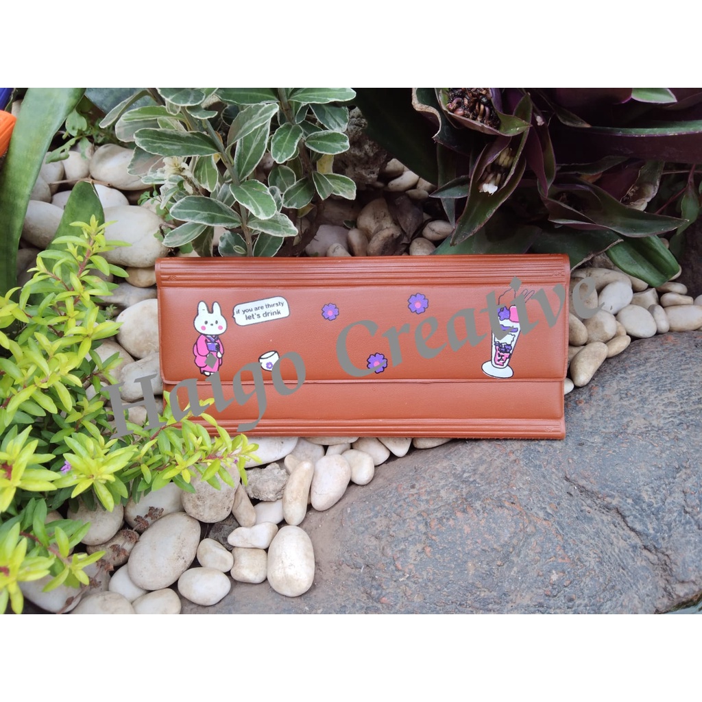 Dompet organizier motif boneka - dompet keuangan bulanan wanita