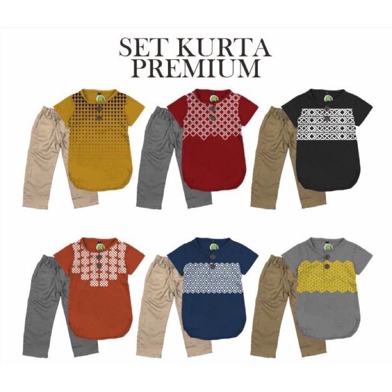 PINEAPPLE - SET KURTA PREMIUM KOKO ANAK