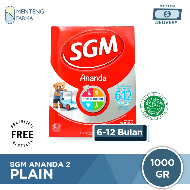 SGM Ananda 2 (6 - 12 Bulan) Formula Bayi Bubuk 1000 Gram