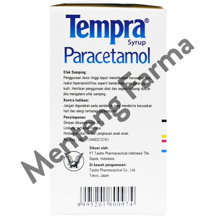 Tempra Syrup 30 mL - Pereda Demam dan Nyeri Khusus Anak-anak