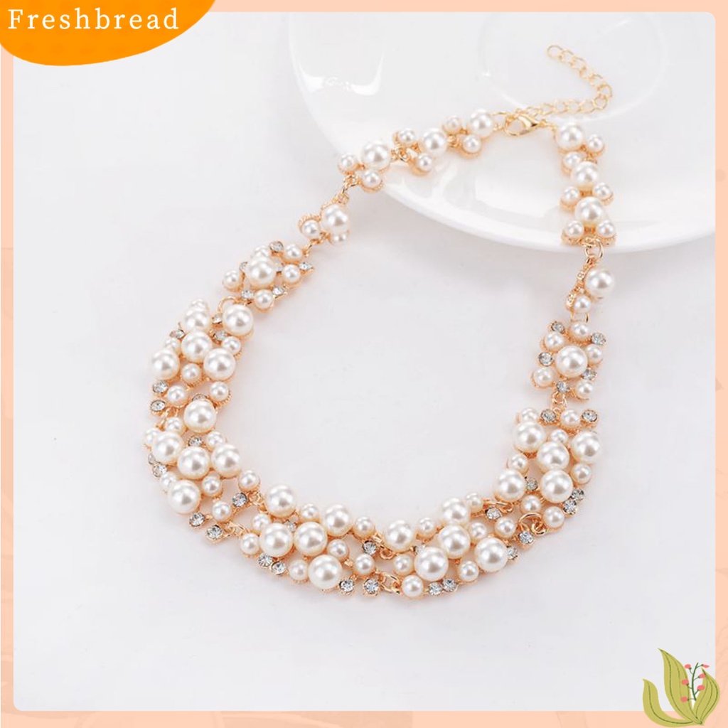 2pcs / Set Kalung Anting Mutiara Imitasi Multi Warna Permukaan Halus Untuk Aksesoris Pernikahan Wanita