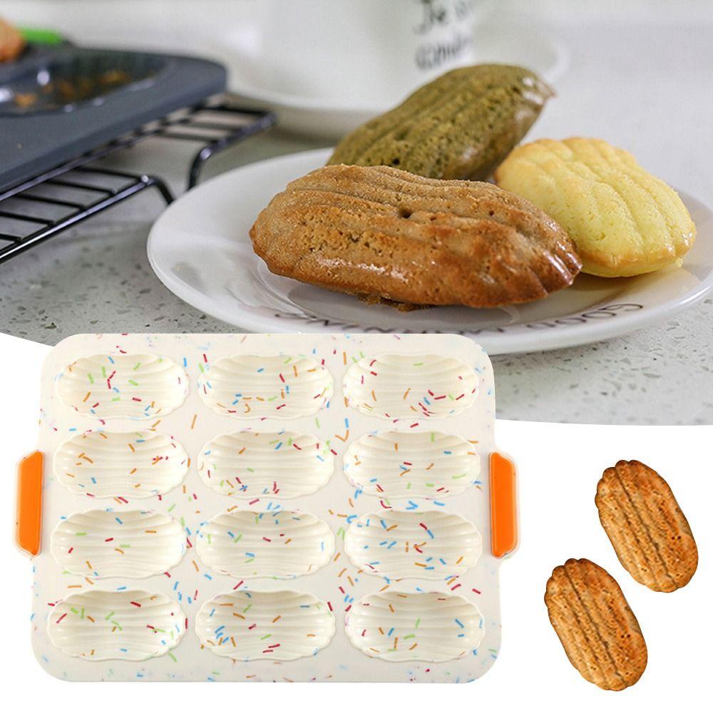 Solighter Loyang Kue Silikon Dapur Pastry Dish Baking Tools Ripple Flan Cetakan Madeleine Shell